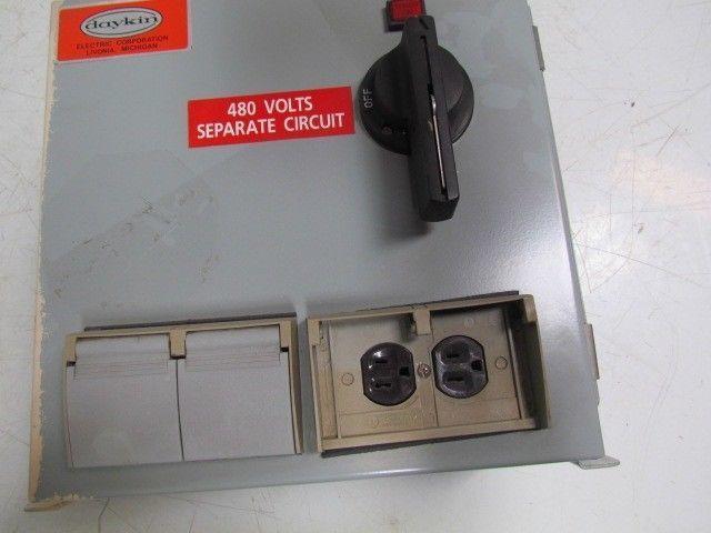 Daykin GPFS-05 Enclosed Transformer Disconnect 1000VA 480V Pri 120V Sec 1PH