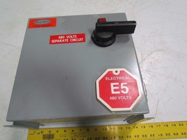 Daykin GPFS-09 Enclosed Transformer Disconnect 250VA 480V Pri 120V Sec 1PH