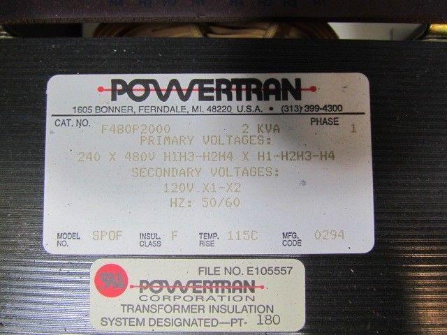 Tara 2000DF12 Enclosed Transformer Disconnect 480 Primary 120 Secondary 1PH 60HZ