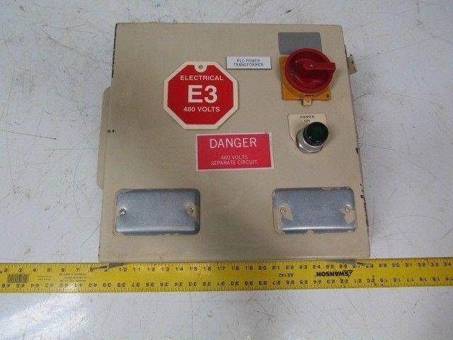 Enclosed Transformer Disconnect 480V Primary 120V Secondary 250VA 1PH 60HZ
