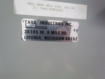 Enclosed Transformer Disconnect 480V Primary 120V Secondary 250VA 1PH 60HZ