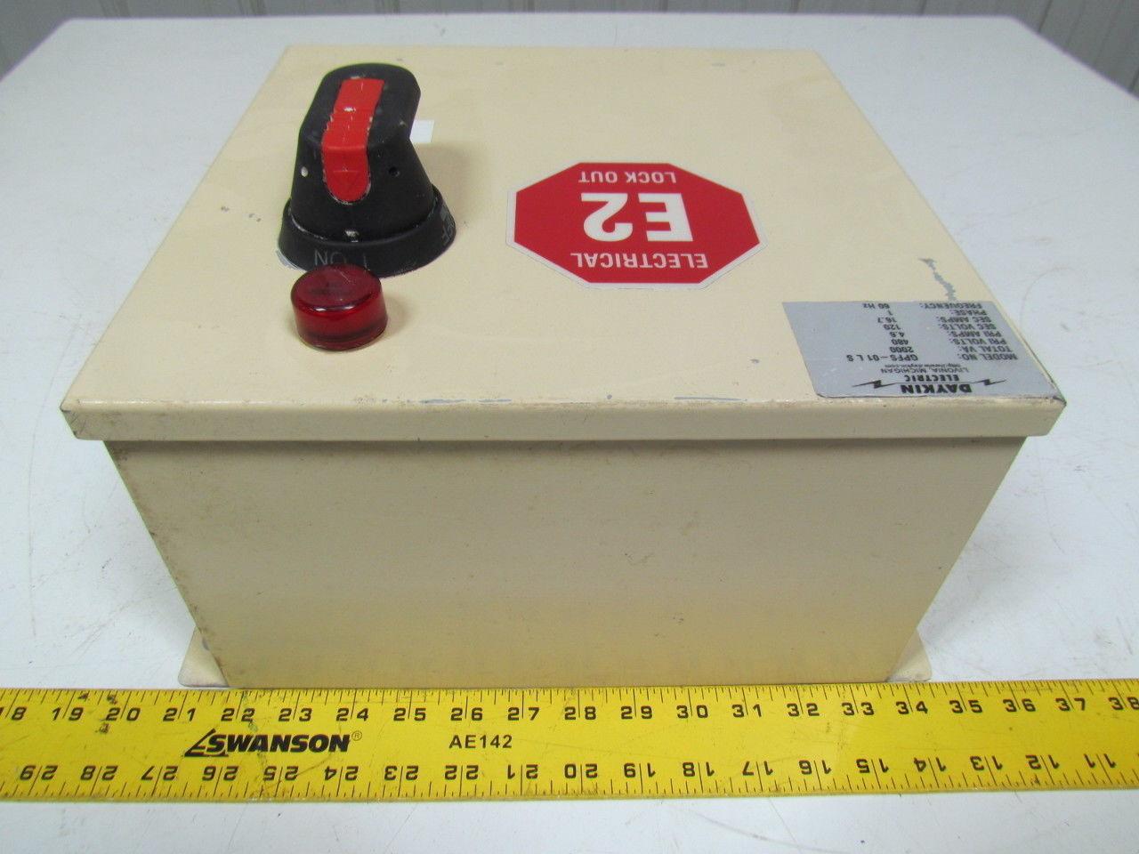 Daykin GPFS-01 LS Enclosed Transformer Disconnect 480V Pri 120 Sec. 1PH 2000VA