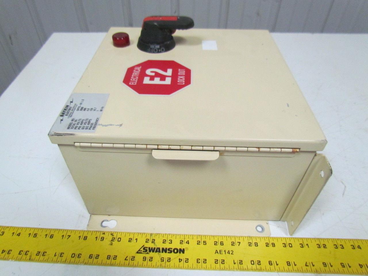 Daykin GPFS-01 LS Enclosed Transformer Disconnect 480V Pri 120 Sec. 1PH 2000VA
