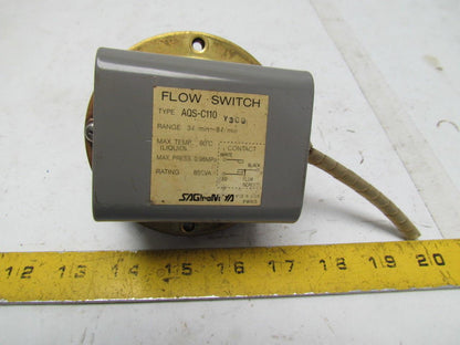 Saginomiya AQS-C110 Flow Switch Range 3L/Min-8L/Min Max Temp 80° 850VA 1/2" NPT