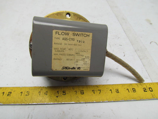 Saginomiya AQS-C110 Flow Switch Range 3L/Min-8L/Min Max Temp 80° 850VA 1/2" NPT