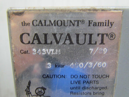 Myron Zucker 343VLM Calvault Capacitor 480V 3Ph 60Hz 3KVR