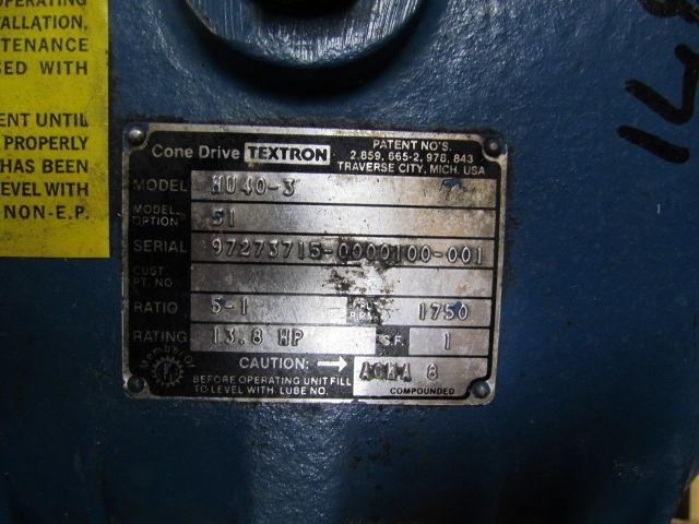 ConeDrive Gearbox HU40-3 Option 51 Dual output shafts speed reducer 5:1