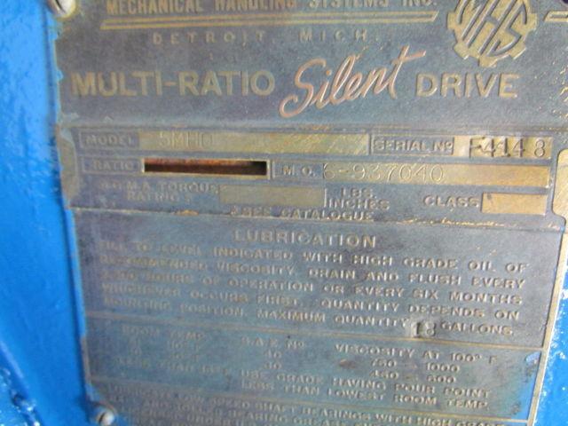 Mechanical Handling Systems 5MHD Right Angle Gear Reducer Gearbox 63.3:1 Ratio