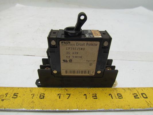 Fuji Electric CP31E/5WD 60V Electric Circuit Breaker 60VDC 5A 1KA