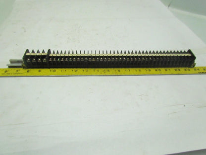 Mibu Denki F15 38 F15 600V Terminal Blocks w/4 F25 Blocks On 18" Long Din Rail