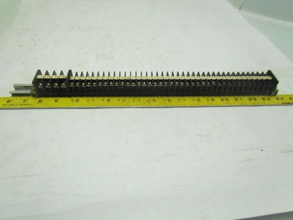 Mibu Denki F15 38 F15 600V Terminal Blocks w/4 F25 Blocks On 18" Long Din Rail