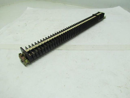 Mibu Denki F15 38 F15 600V Terminal Blocks w/4 F25 Blocks On 18" Long Din Rail