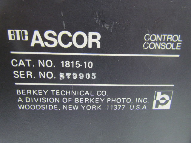 BTC Ascor 1815-10 Quad Integrator Control Console Photo Photography