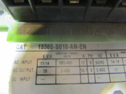 Allen Bradley 1336S-B010-AN-EN AC Drive Adjustable Frequency 10Hp 480V Series B