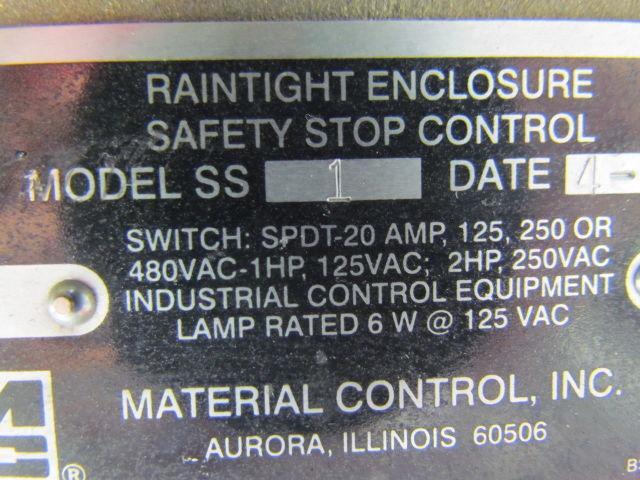 Material Control SS-1 Safety Stop Emergency Switch Aluminum 125-480VAC 20AMP