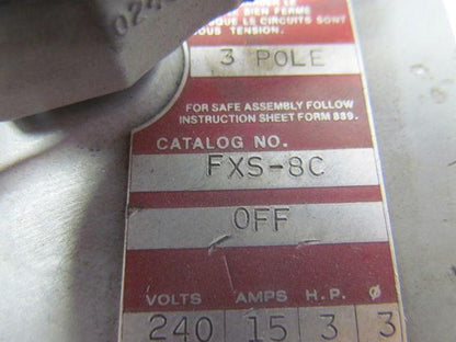 Killark FXS-8C Factory Sealed Tumbler Switch 15Amp 240/480VAC Hazardous Location