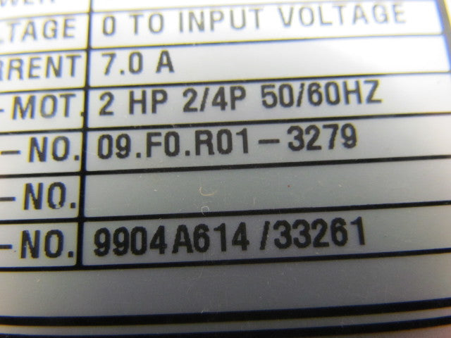 KEBCO 09.F0.R01-3279 2.8KVA Frequency Inverter Combivert 3PH 200/240V W/Manuals