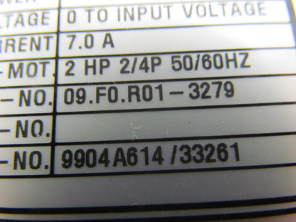 KEBCO 09.F0.R01-3279 2.8KVA Frequency Inverter Combivert 3PH 200/240V W/Manuals