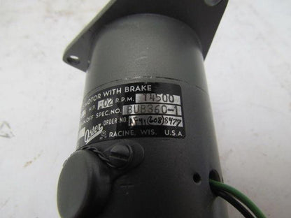 John Oster Mfg.Co. BUB360-1 26VDC Motor W/Brake 2.2Amps .02HP 14500RPM