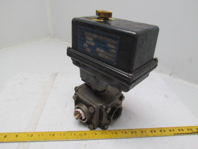 Bi-Torq IS3WT12300EA4 Actuator w/3 Way 1-1/4"NPT Valve 115VAC 300In/Lbs Torque