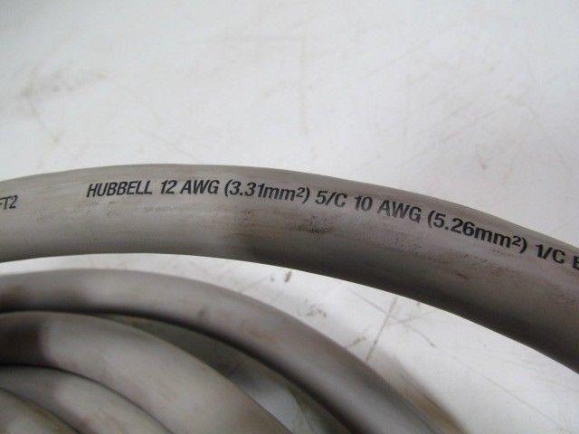 Hubbell PH2306PB050 50' Male/Female Double Ended Cable Assembly 20A 6 Pole 600V