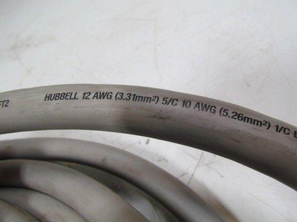 Hubbell PH2306PB050 50' Male/Female Double Ended Cable Assembly 20A 6 Pole 600V
