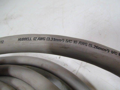 Hubbell PH2306PB050 50' Male/Female Double Ended Cable Assembly 20A 6 Pole 600V