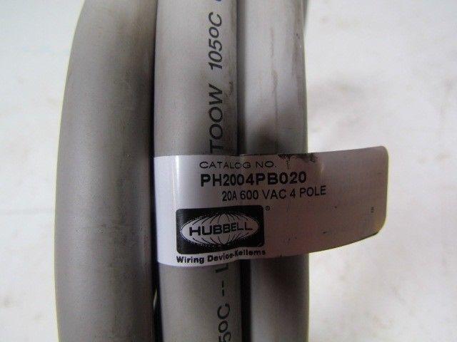 Hubbell PH2004B020 20' Male/Female Double Ended Cable Assembly 20A 4 Pole 600V