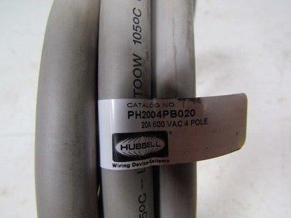 Hubbell PH2004B020 20' Male/Female Double Ended Cable Assembly 20A 4 Pole 600V