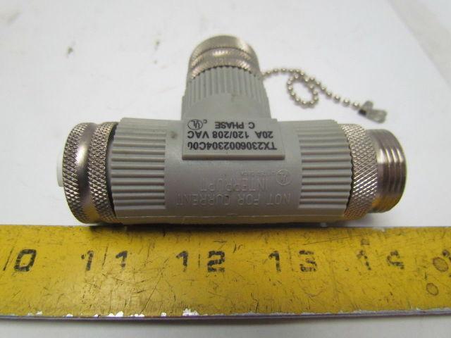 Hubbell TX2306002304C00 Tee Connector 20A 120/208VAC C Phase