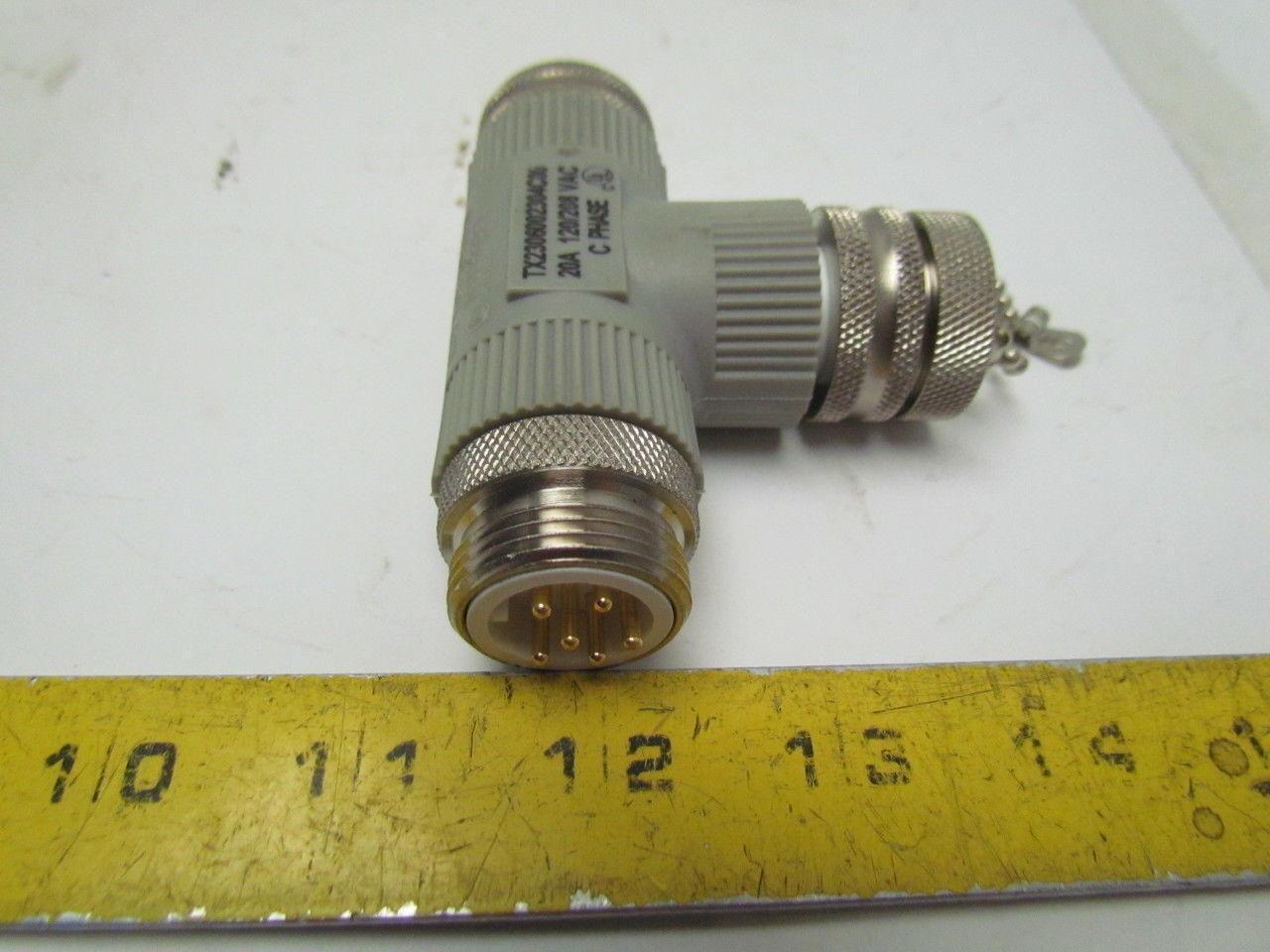 Hubbell TX2306002304C00 Tee Connector 20A 120/208VAC C Phase