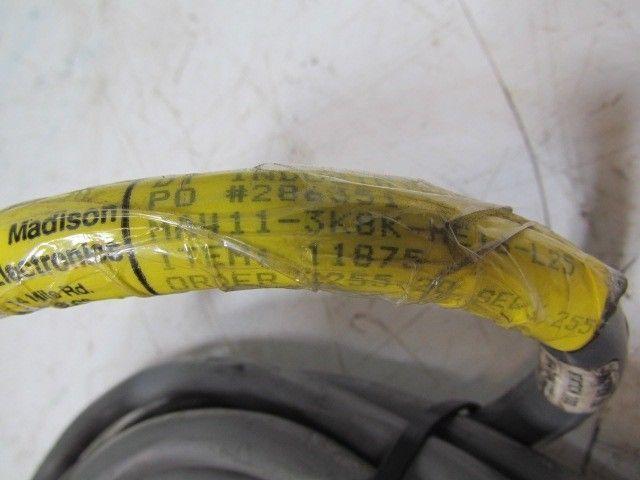 Madison Electric MA411-3K8K-ME16-L 25' Double Ended Cable Assembly 11 Pin