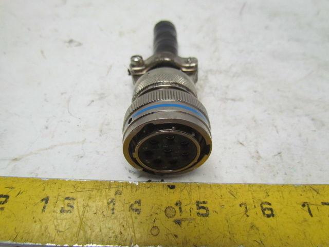AERO MS3476L18-8S 8 Pin Female Round Connector W/Clamp USED