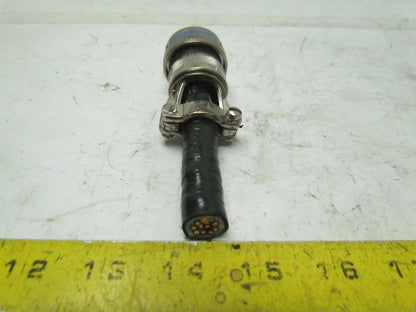 AERO MS3476L18-8S 8 Pin Female Round Connector W/Clamp USED