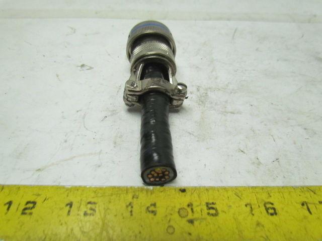 AERO MS3476L18-8S 8 Pin Female Round Connector W/Clamp USED