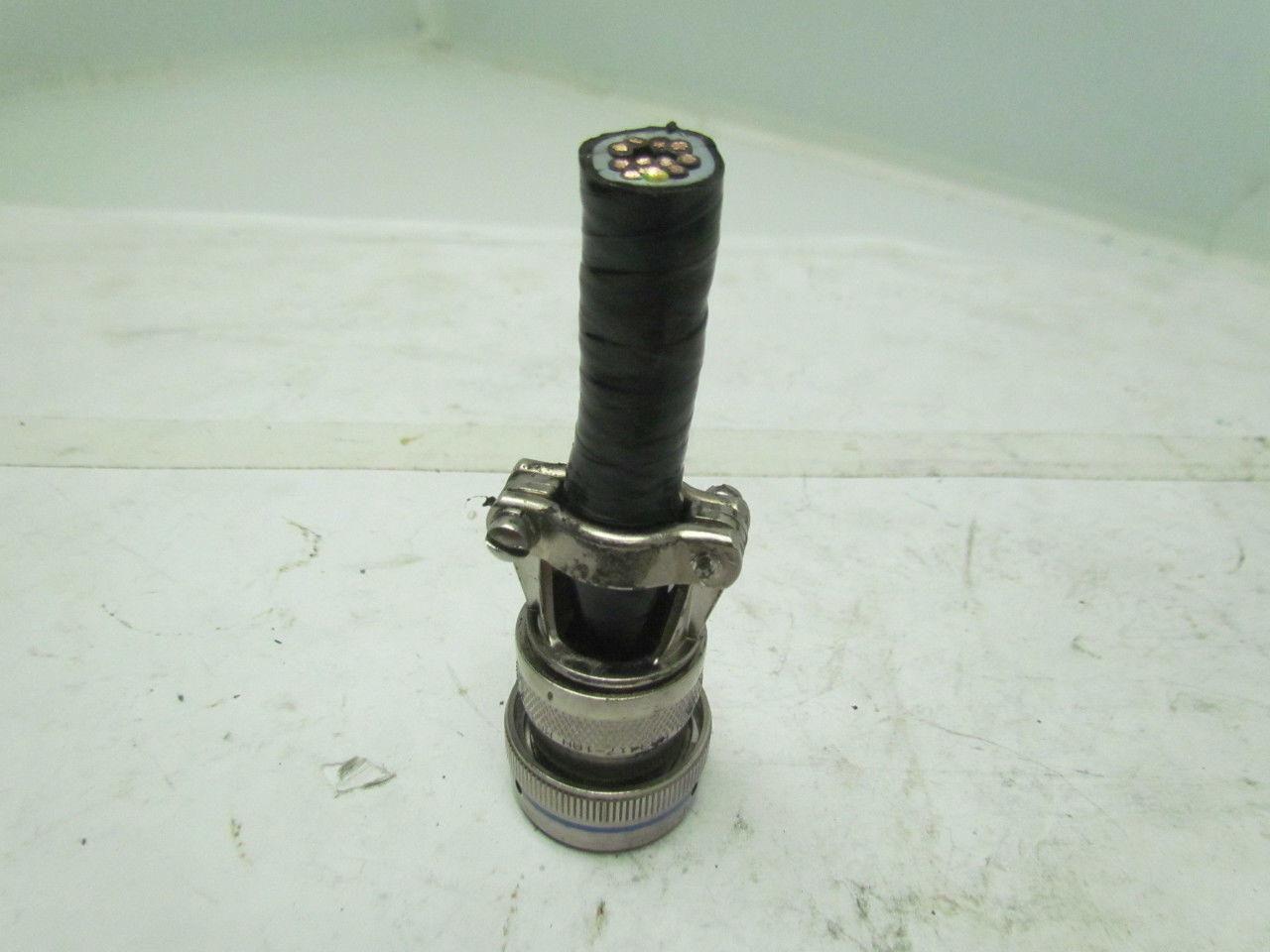 AERO MS3476L18-8S 8 Pin Female Round Connector W/Clamp USED