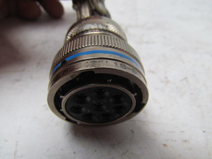AERO MS3476L18-8S 8 Pin Female Round Connector W/Clamp USED