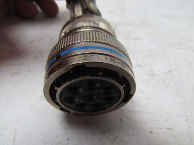 AERO MS3476L18-8S 8 Pin Female Round Connector W/Clamp USED