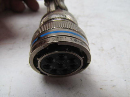 AERO MS3476L18-8S 8 Pin Female Round Connector W/Clamp USED