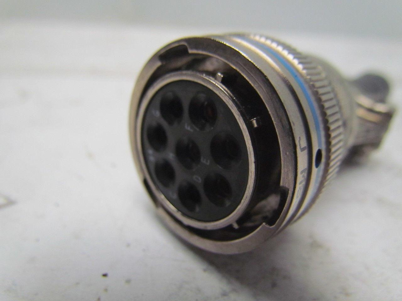 AERO MS3476L18-8S 8 Pin Female Round Connector W/Clamp USED