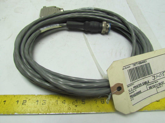 Testron T-15840-CBL-21 Printer Cable Assembly 25 Pin Male Flat 6 Pin Male Round