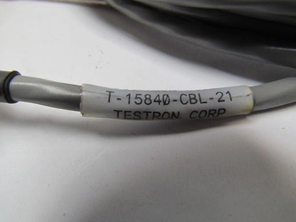 Testron T-15840-CBL-21 Printer Cable Assembly 25 Pin Male Flat 6 Pin Male Round