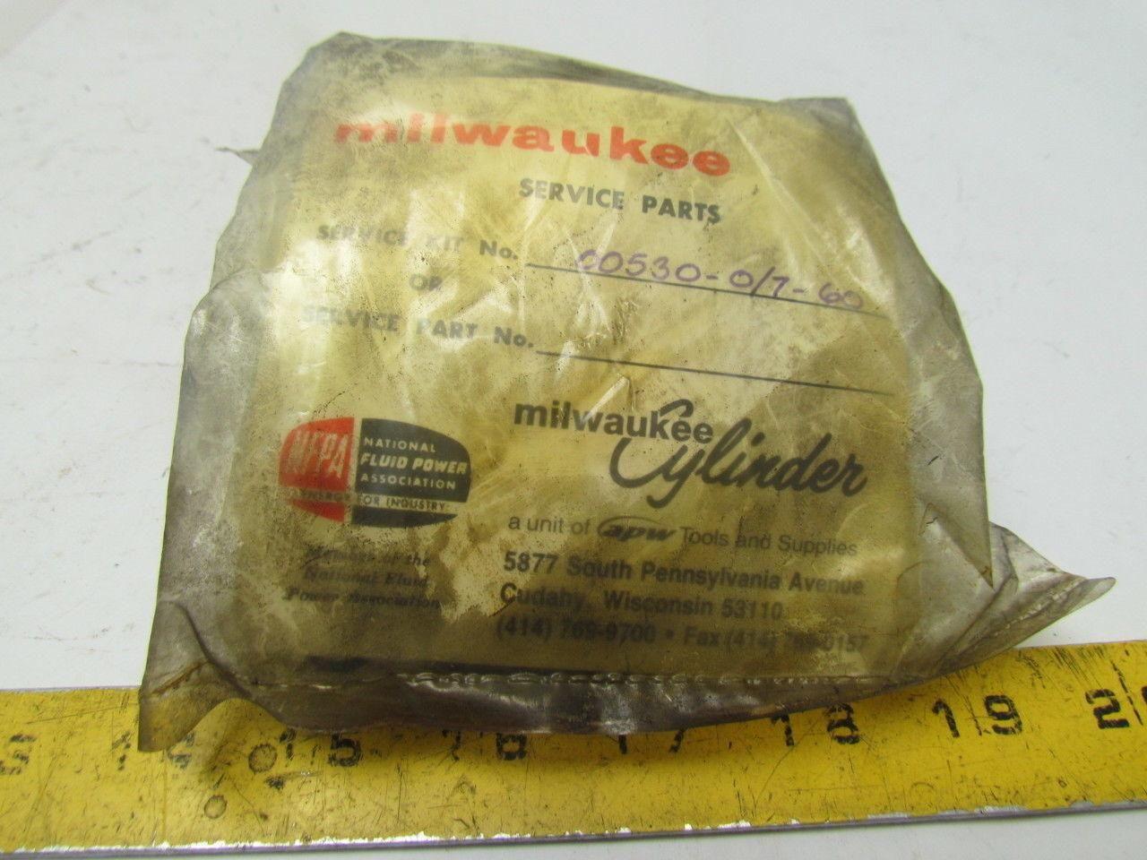 Milwaukee Cylinder 00530-0/7-60 Hydraulic Cylinder Service Repair Kit