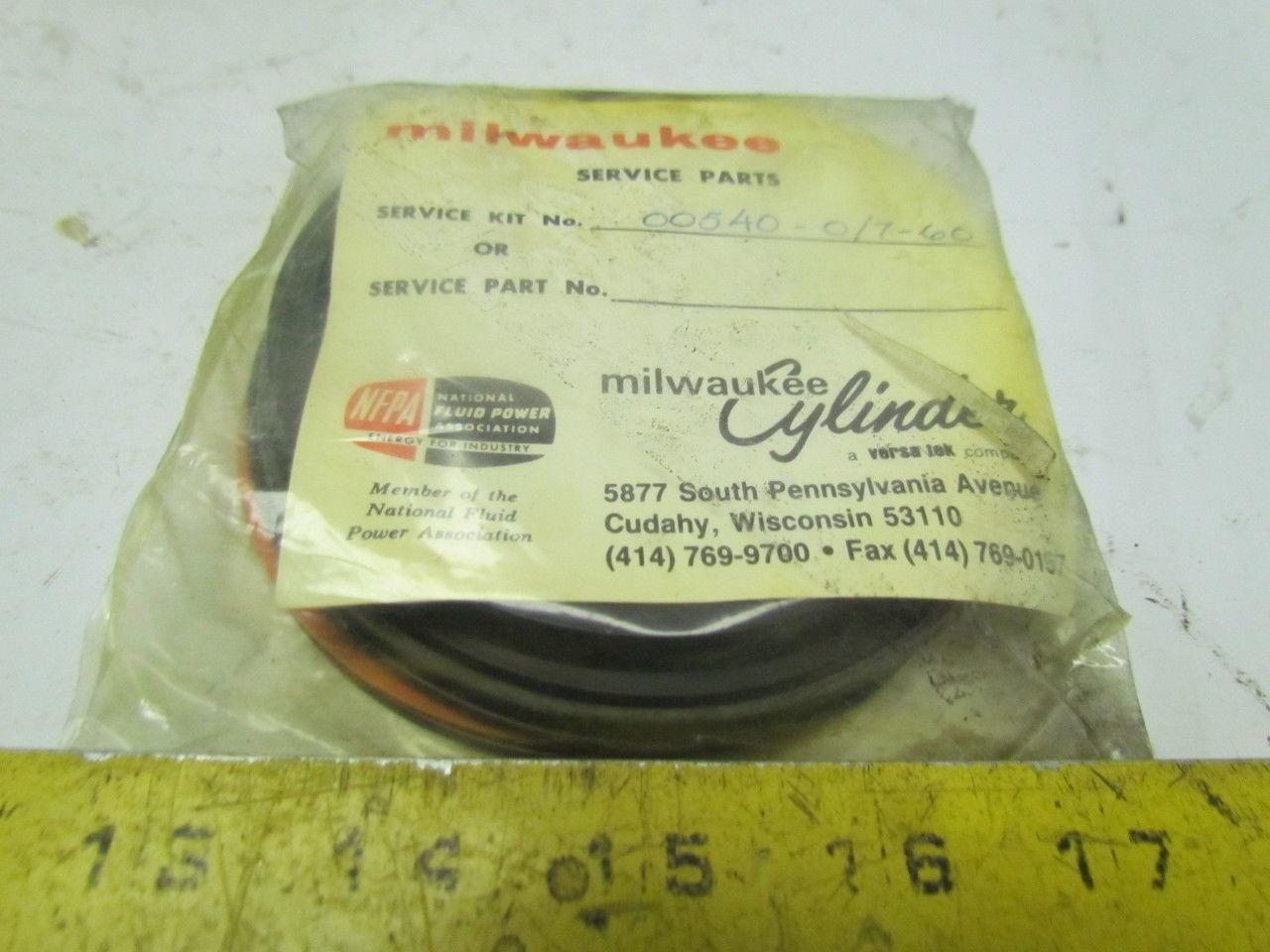 Milwaukee Cylinder 00540-0/7-60 Hydraulic Cylinder Service Repair Kit