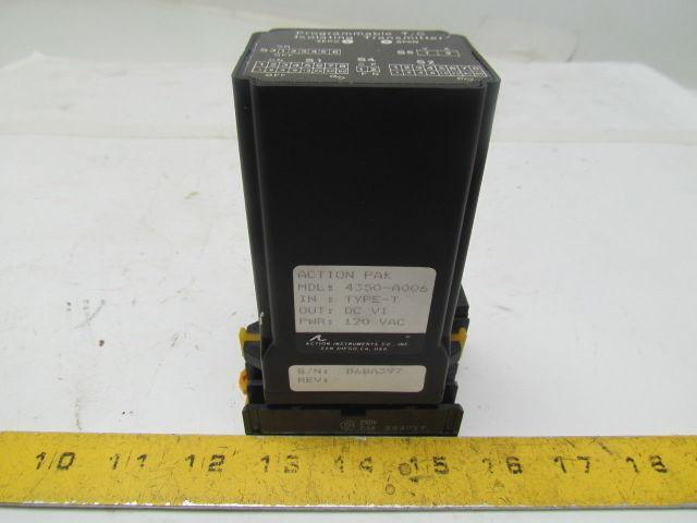 Action Pak 4350-A006 Programmable Isolating Transmitter Type-T 120VAC