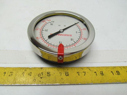 Eisenmann LFS-312-30 3.5" Dial Glycerin Liquid Filled Pressure Gauge Bottom Stem