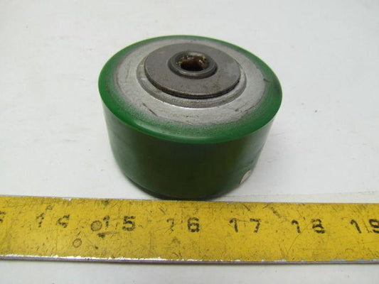 3" OD 1-1/2"Wide 1/2"ID Green Swivel Caster Wheel