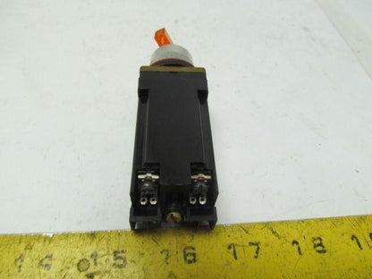 Square D 800MR-16JX2BS 3 Postion Illuminated Amber Selector Switch 120V