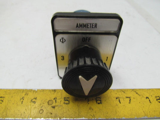 KrausNaimer C11 A048 Ammeter Switch Heavy duty 12amp 600VAC 4position switch