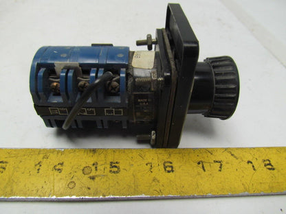KrausNaimer C11 A048 Ammeter Switch Heavy duty 12amp 600VAC 4position switch